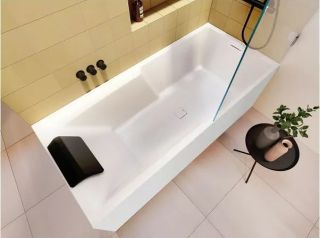 Акриловая ванна Riho Still Shower Fall Plug and Play B103023005 L заполнение через перелив 180х80см белый